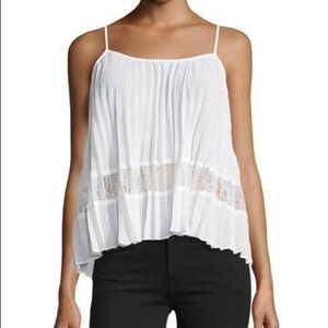 *NWT* BCBGeneration pleated lace inset cami